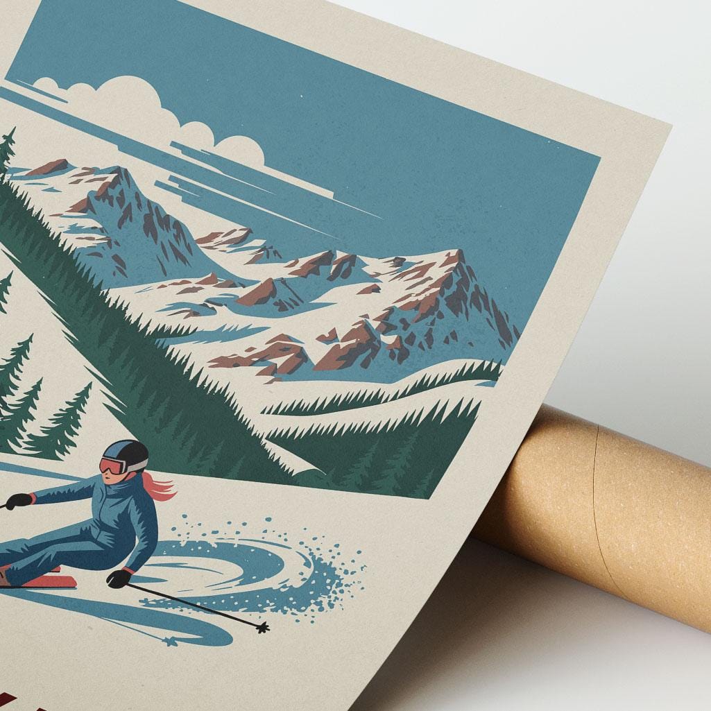 a woman skiing down a snow covered slope