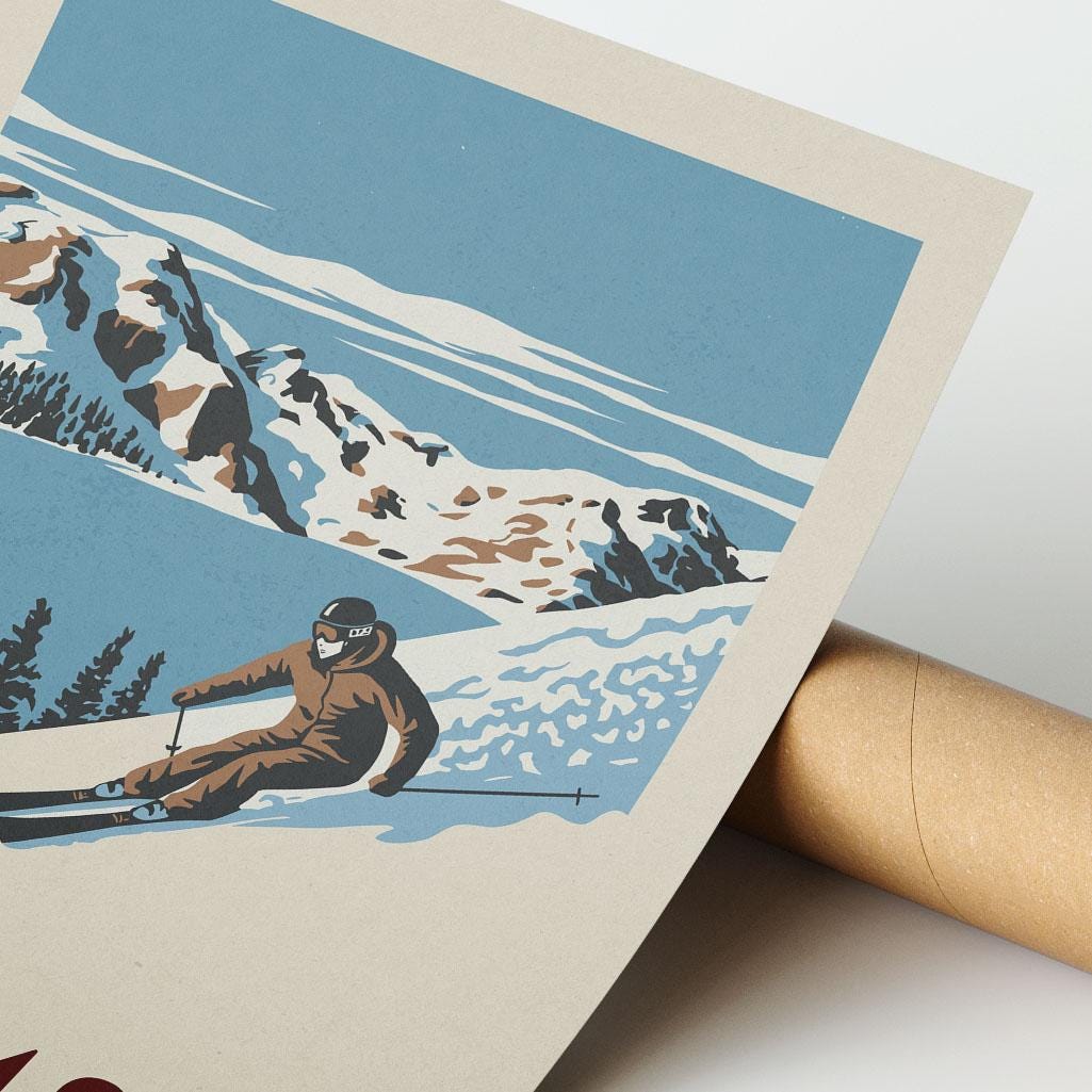 a picture of a skier skiing down a mountain