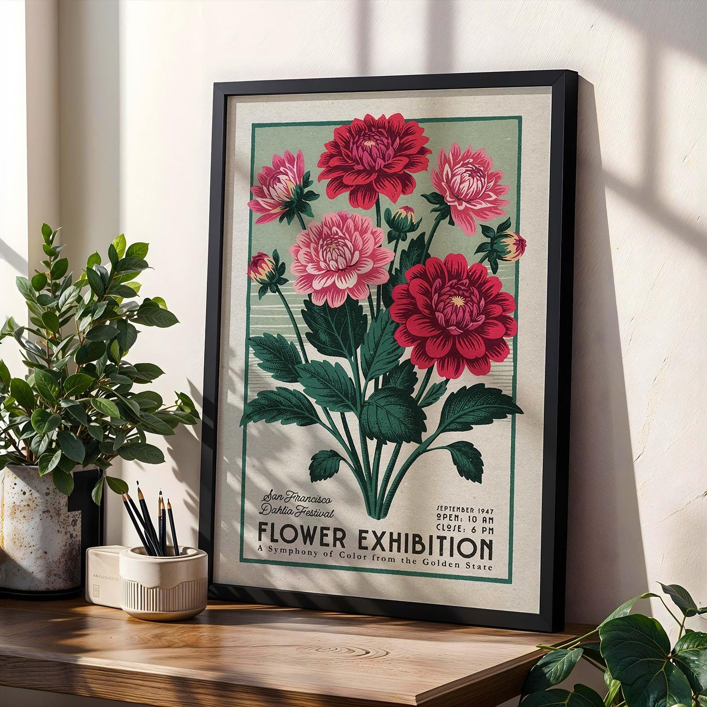 a picture of a bunch of flowers on a table