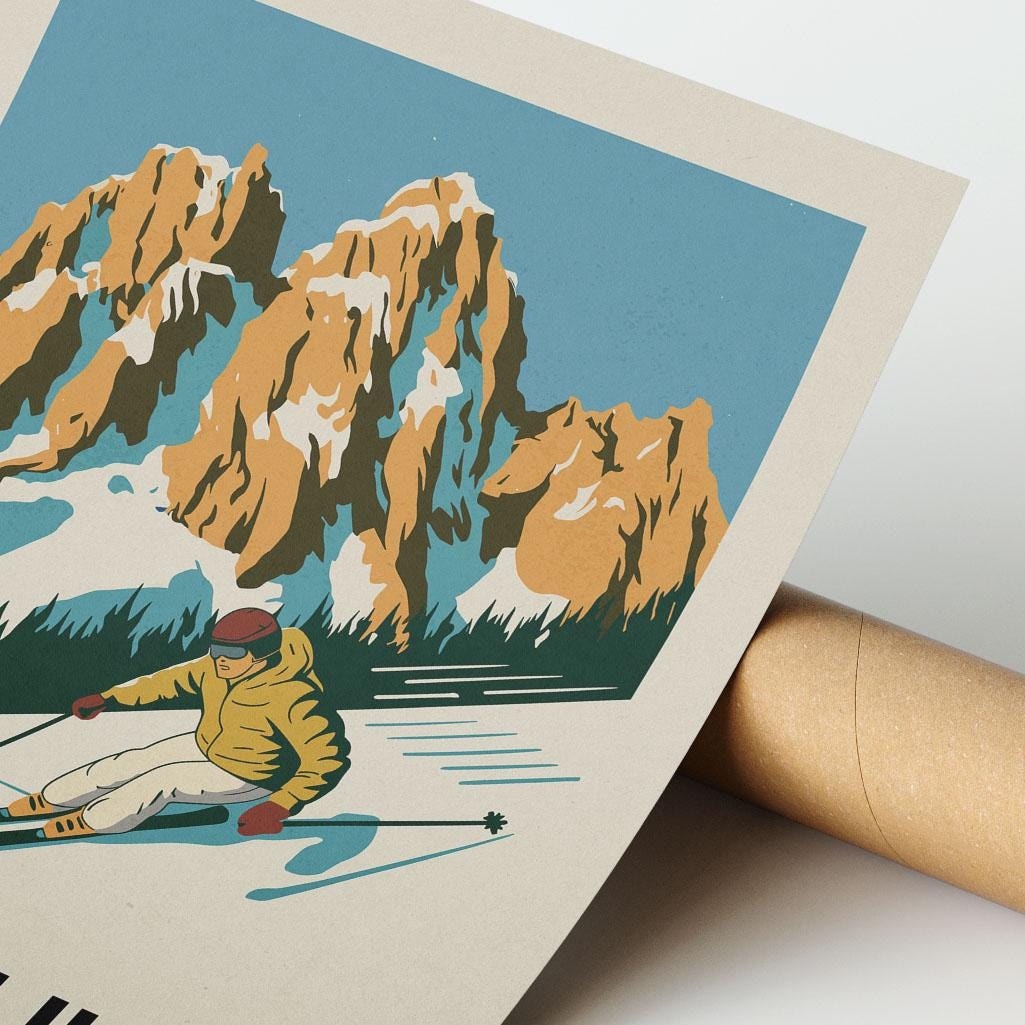 a picture of a person on skis in the snow