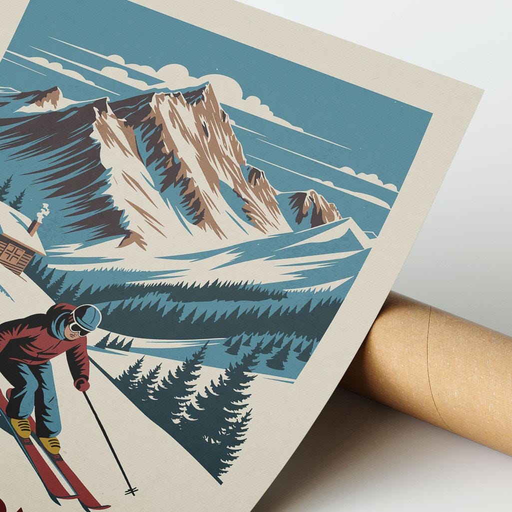 a picture of a skier going down a mountain