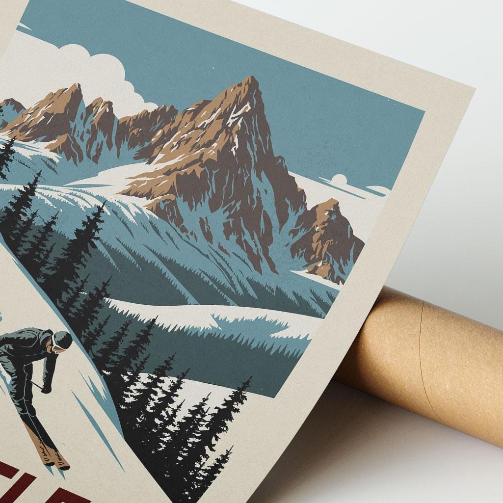 a picture of a skier going down a mountain