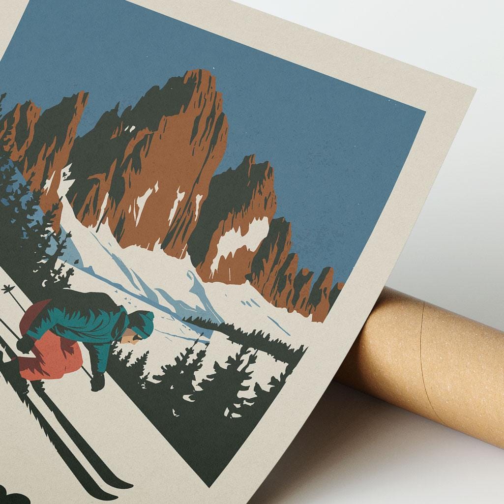a person riding skis on a snowy surface