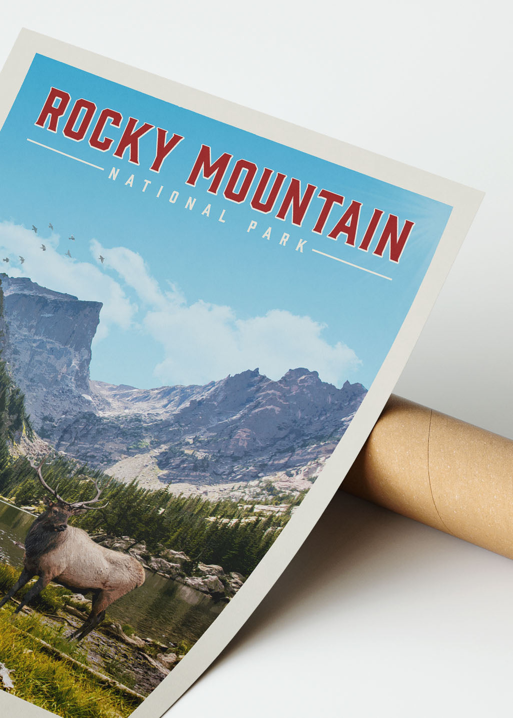 Rocky Mountain Vintage National Park Poster