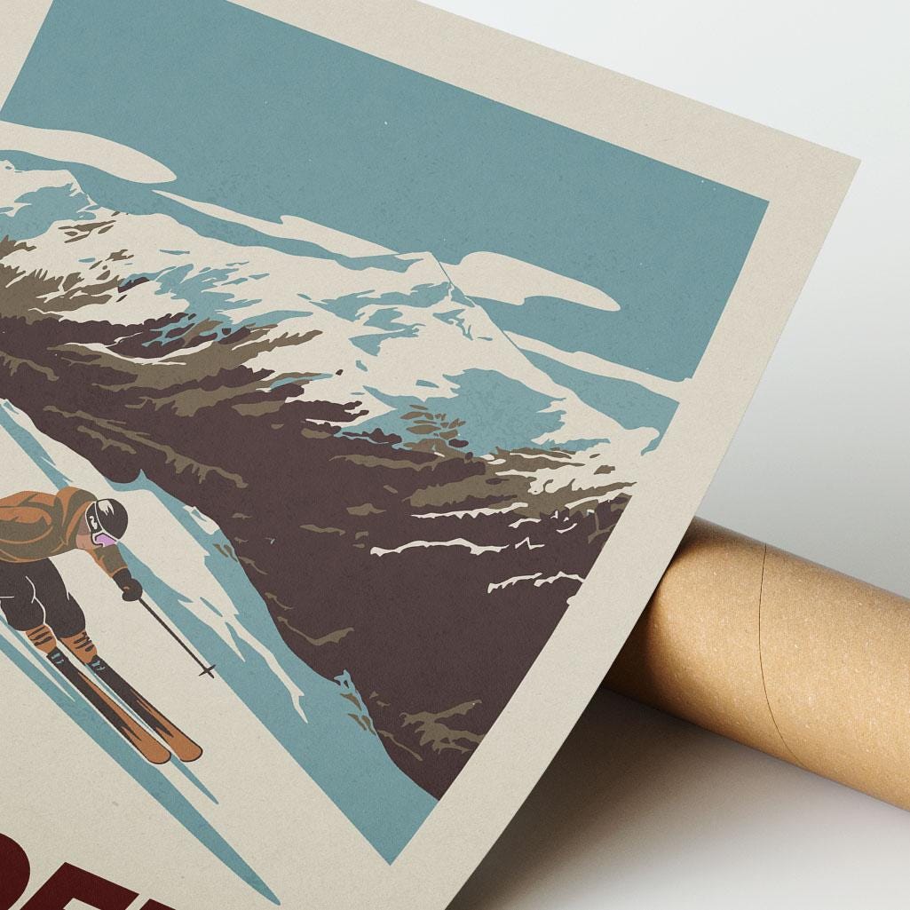 a picture of a skier going down a mountain