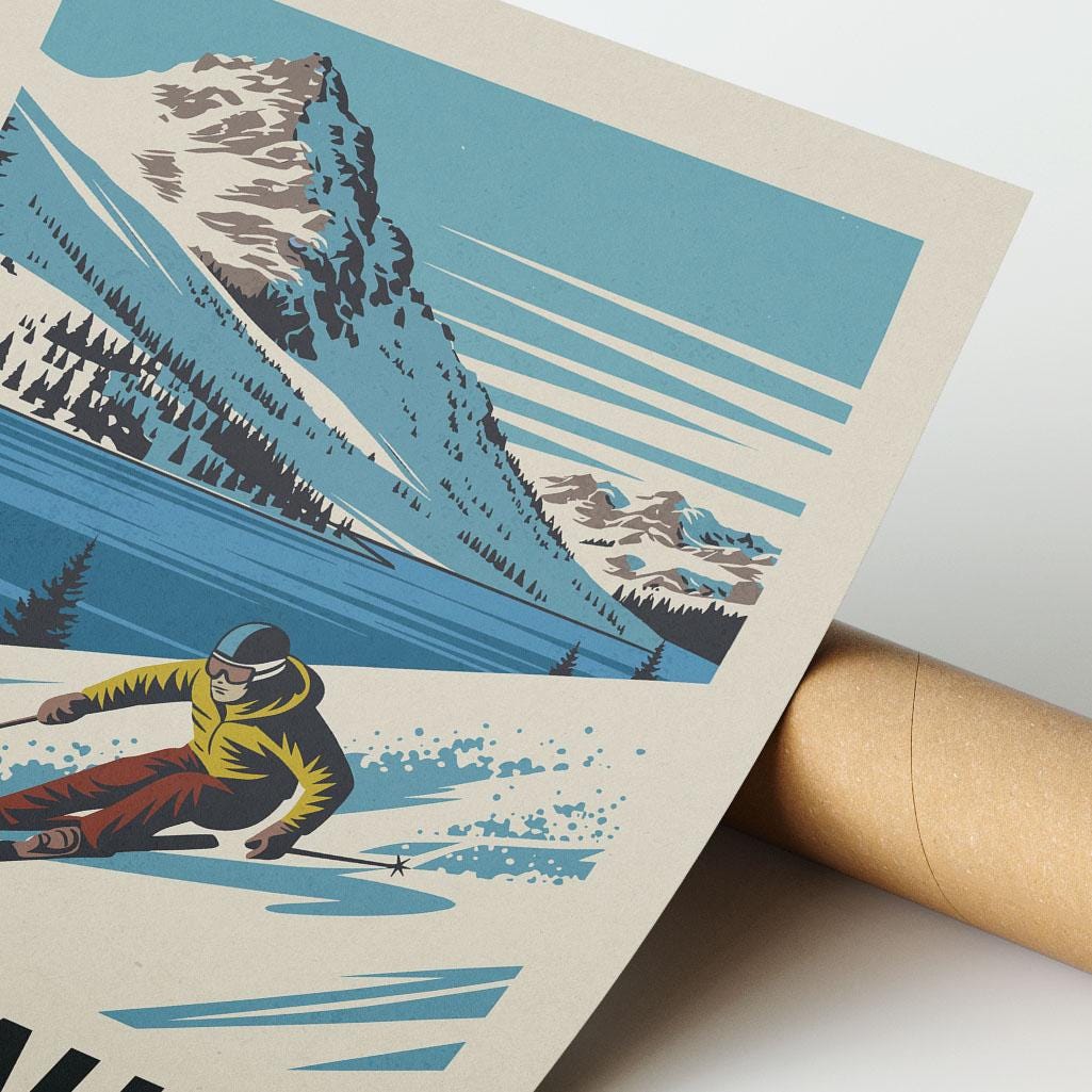 a picture of a skier skiing down a mountain