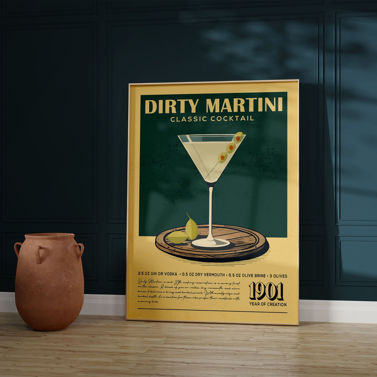 Dirty Martini - Classic Cocktail Poster