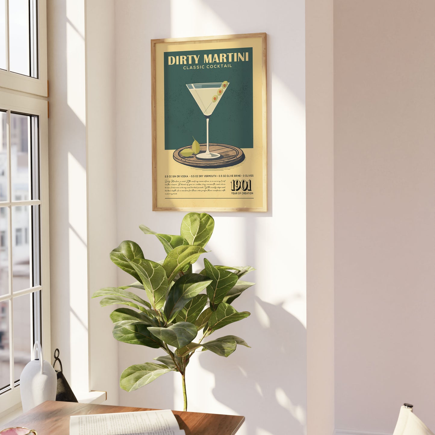 Dirty Martini - Classic Cocktail Poster