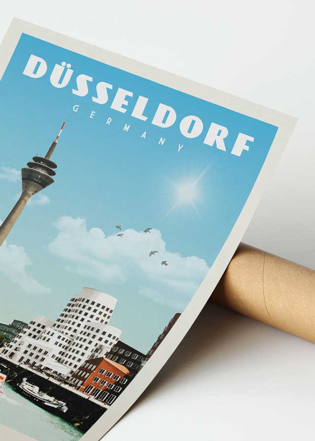 Dusseldorf, Germany - Vintage Travel Print - Vintaprints