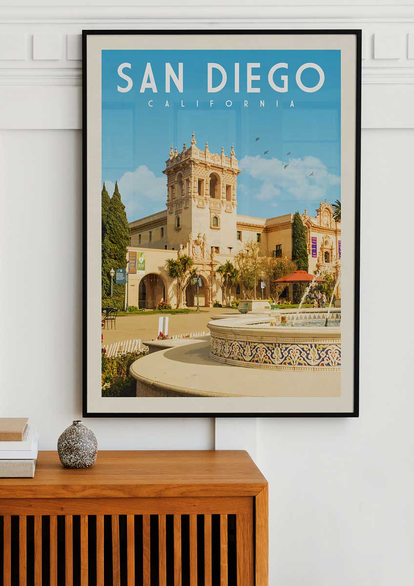 San Diego, California - Vintage Travel Poster