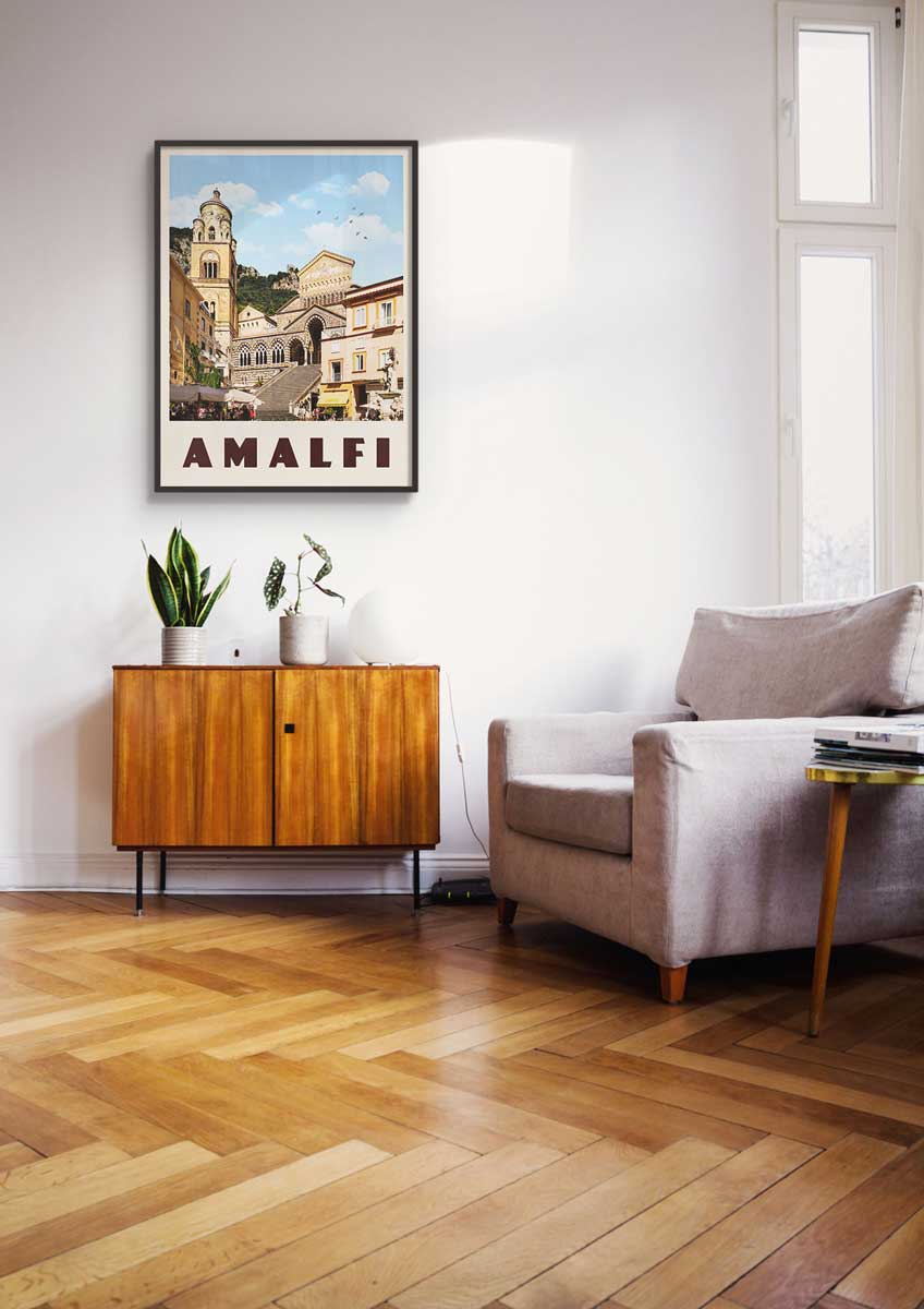 Amalfi, Italy - Vintage Travel Print - Vintaprints