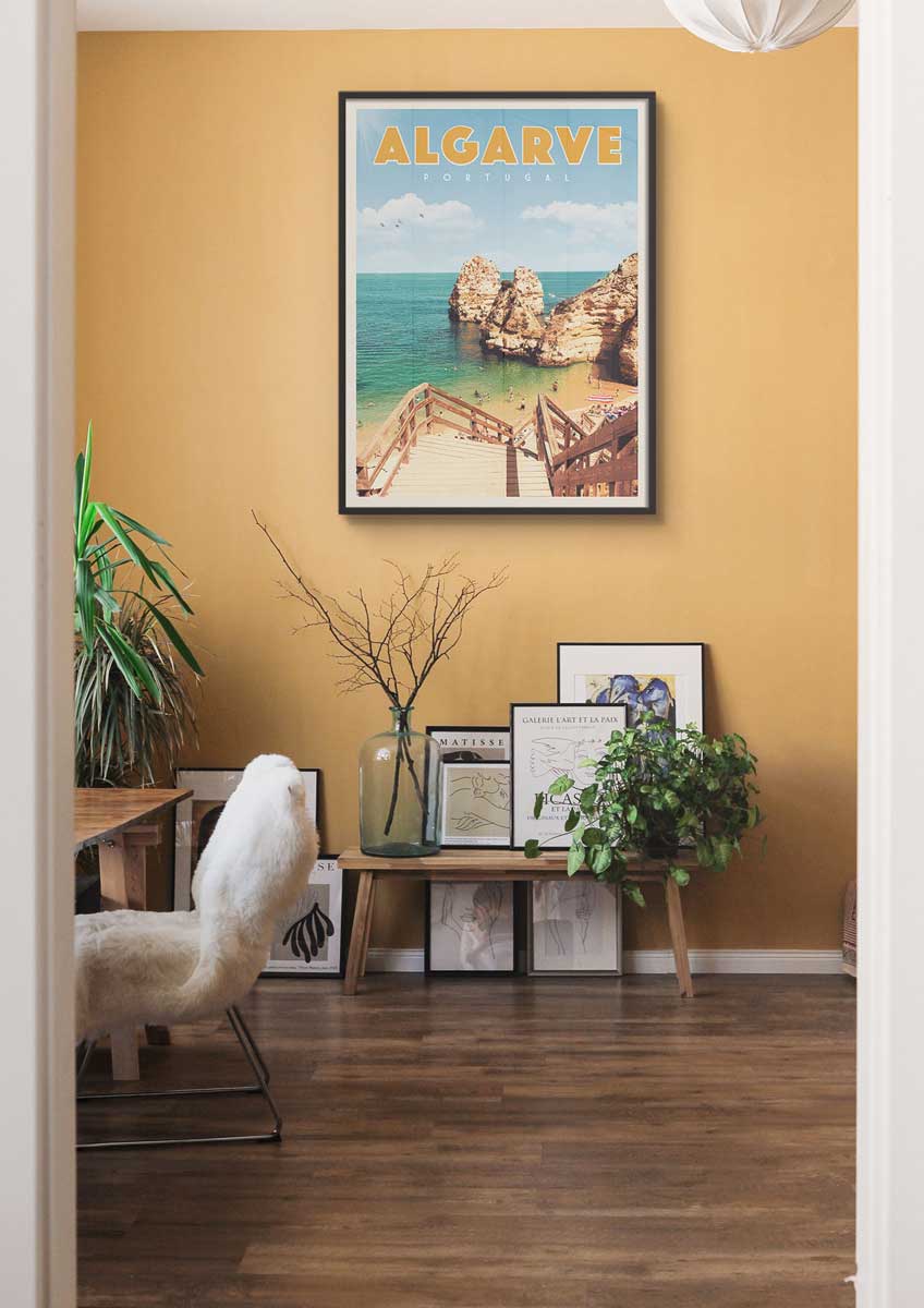 Algarve Coast, Portugal - Vintage Travel Print - Vintaprints