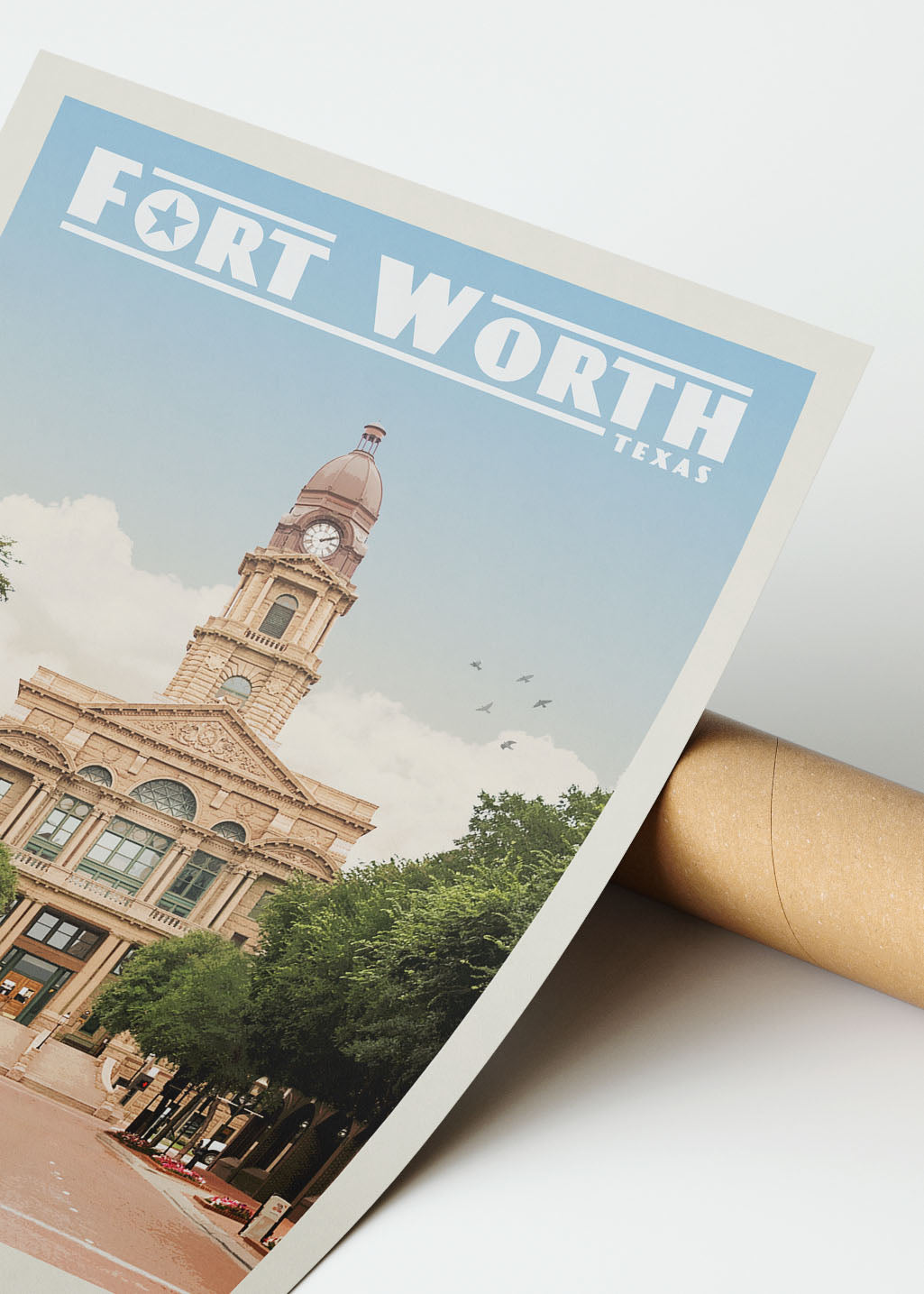 Fort Worth, Texas - Vintage Travel Print - Vintaprints