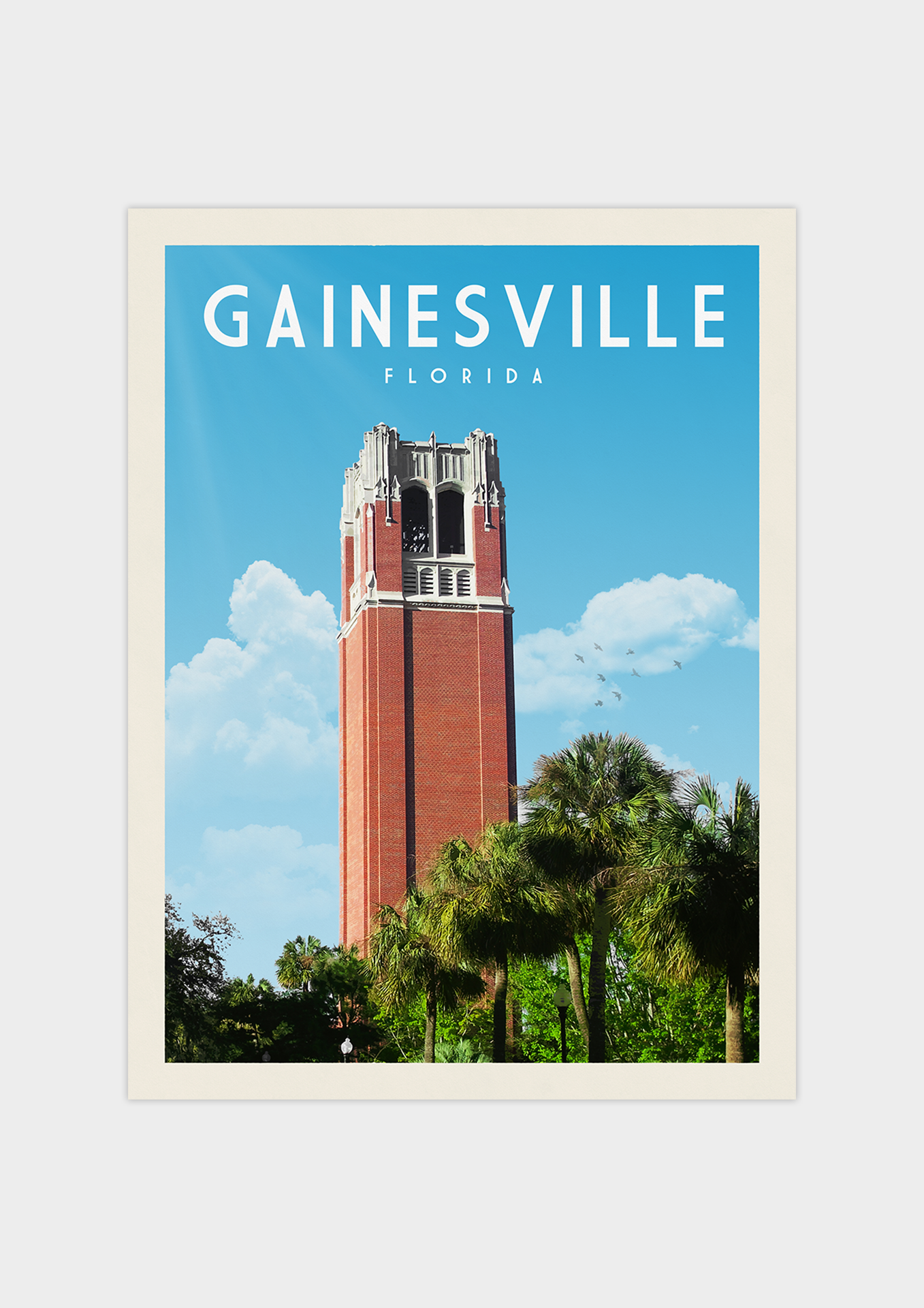 Gainesville, Florida Vintage Wall Art Travel Poster | Vintaprints