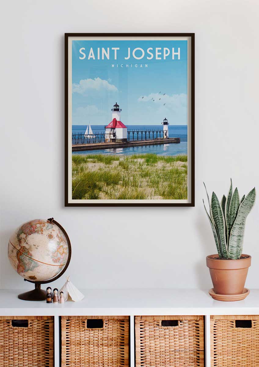 St. Joseph, Michigan - Vintage Travel Poster