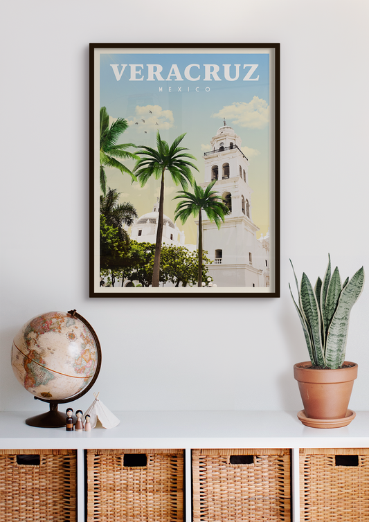 Veracruz, Mexico - Vintage Travel Print
