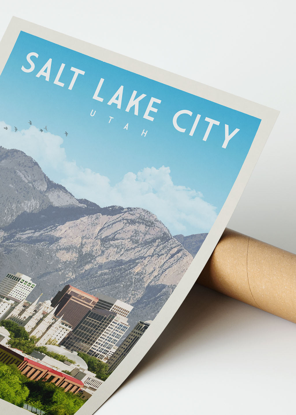 Salt Lake City, Utah - Vintage Travel Poster
