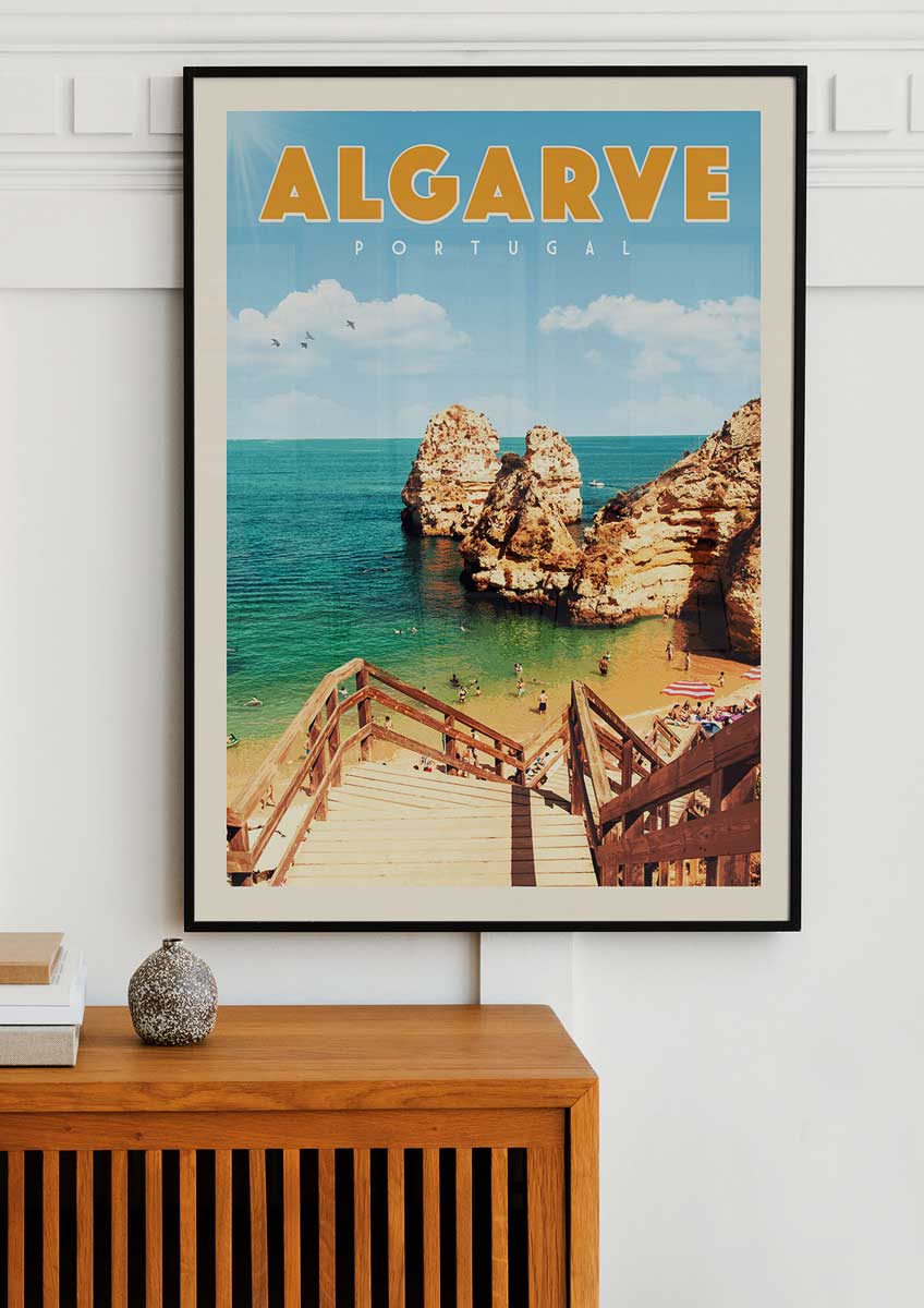 Algarve Coast, Portugal - Vintage Travel Print - Vintaprints