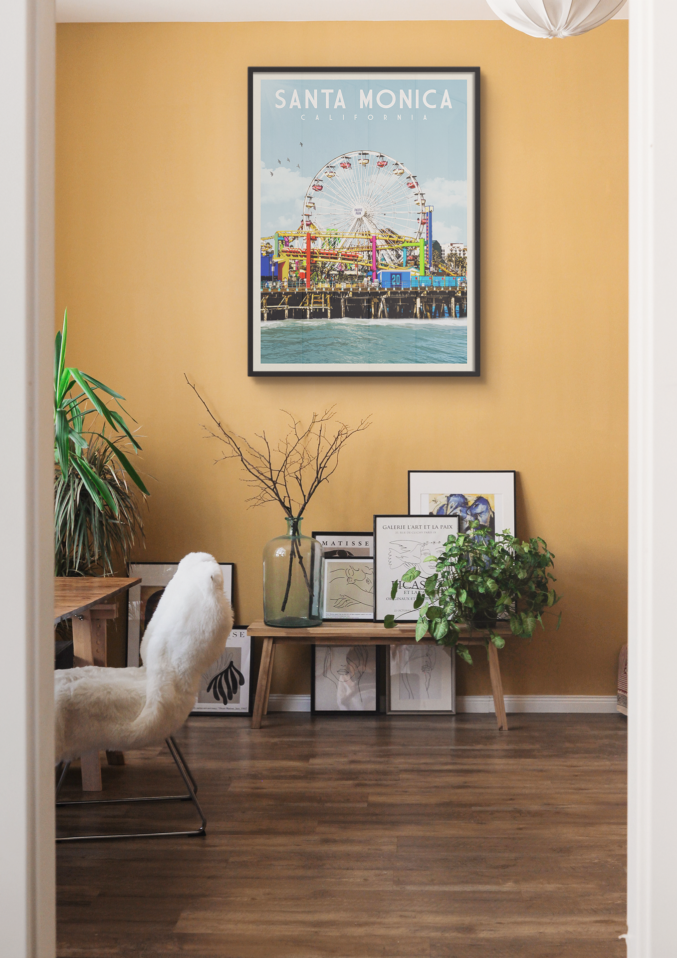 Santa Monica, California - Vintage Travel Poster