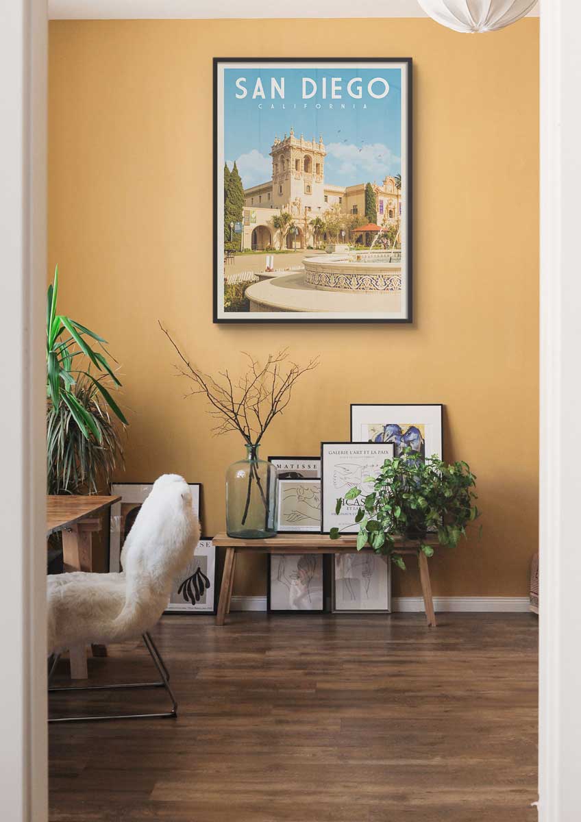 San Diego, California - Vintage Travel Poster