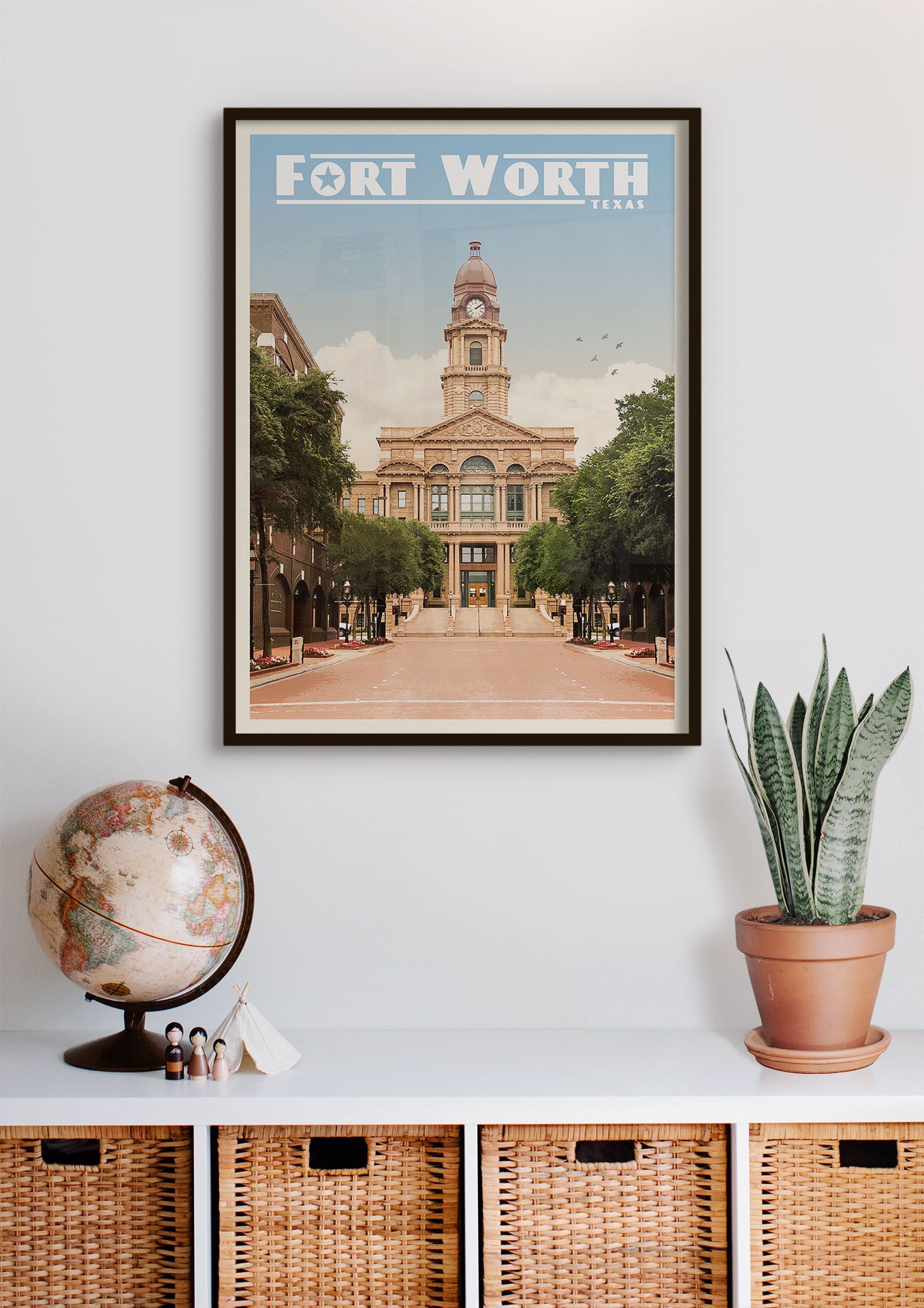 Fort Worth, Texas - Vintage Travel Print - Vintaprints