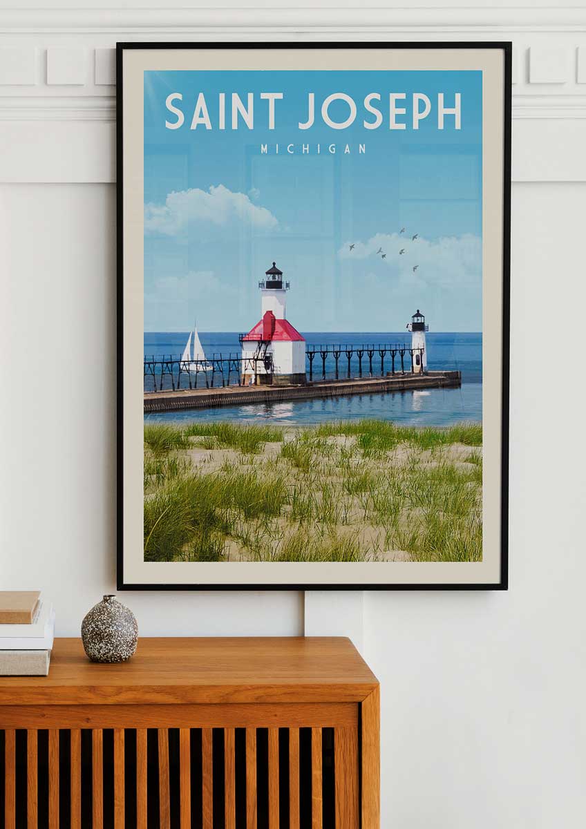 St. Joseph, Michigan - Vintage Travel Poster
