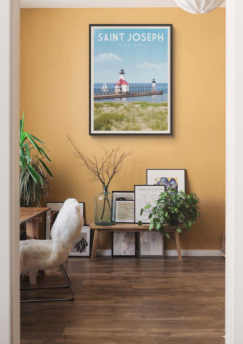 St. Joseph, Michigan - Vintage Travel Poster