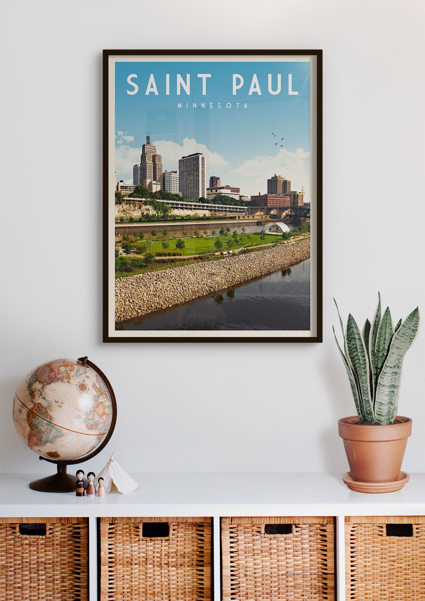 St. Paul, Minnesota - Vintage Travel Print - Vintaprints