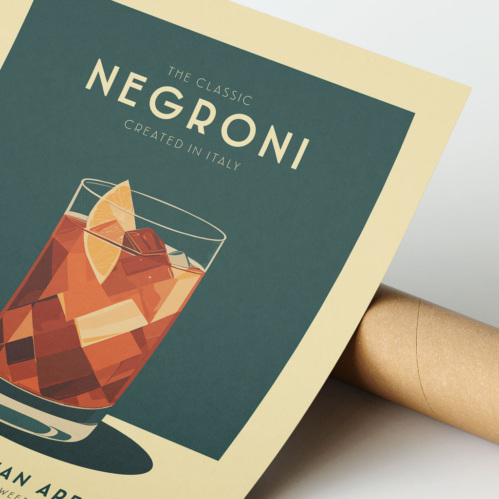 Negroni - Vintage Cocktail Poster