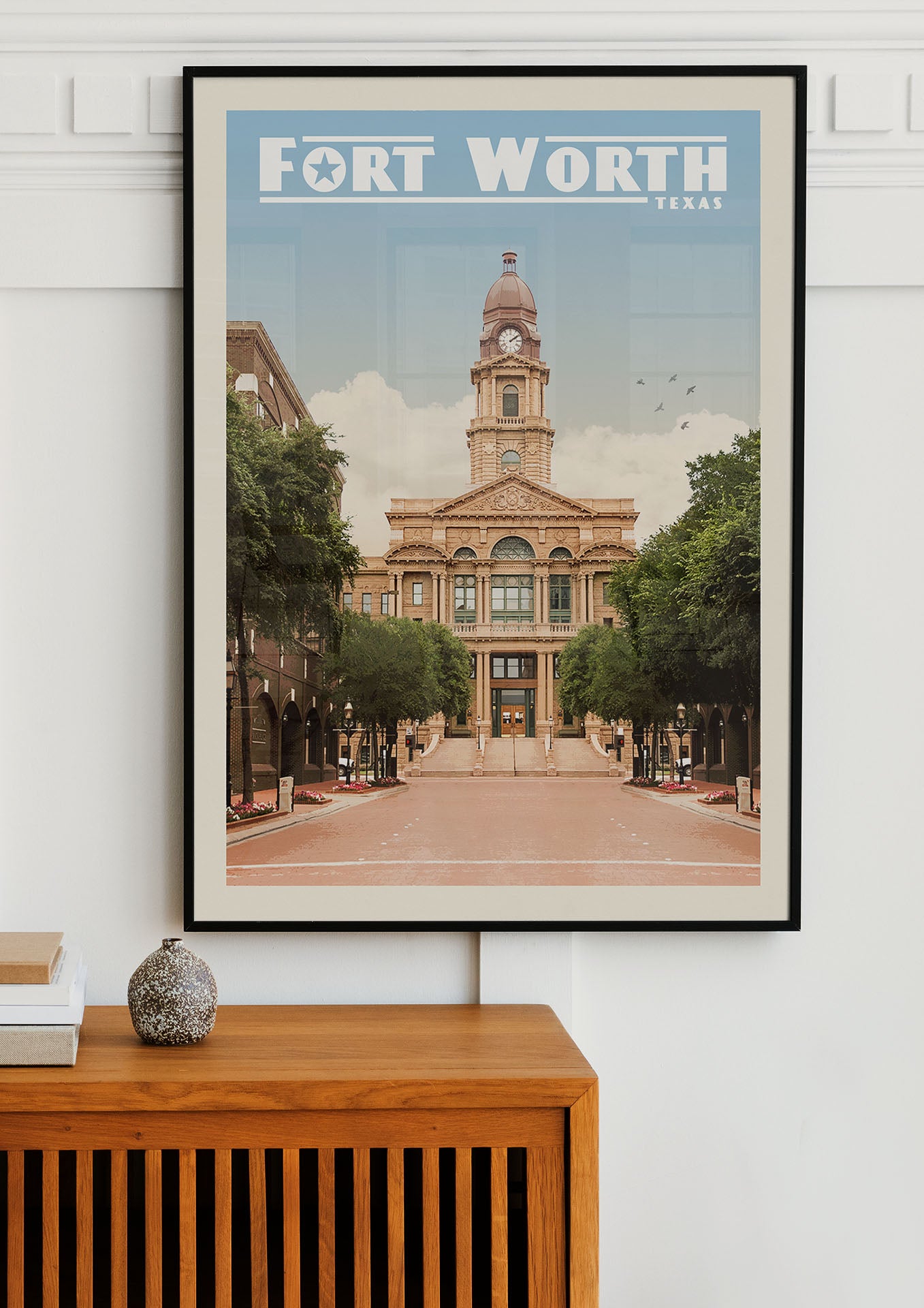 Fort Worth, Texas - Vintage Travel Print - Vintaprints