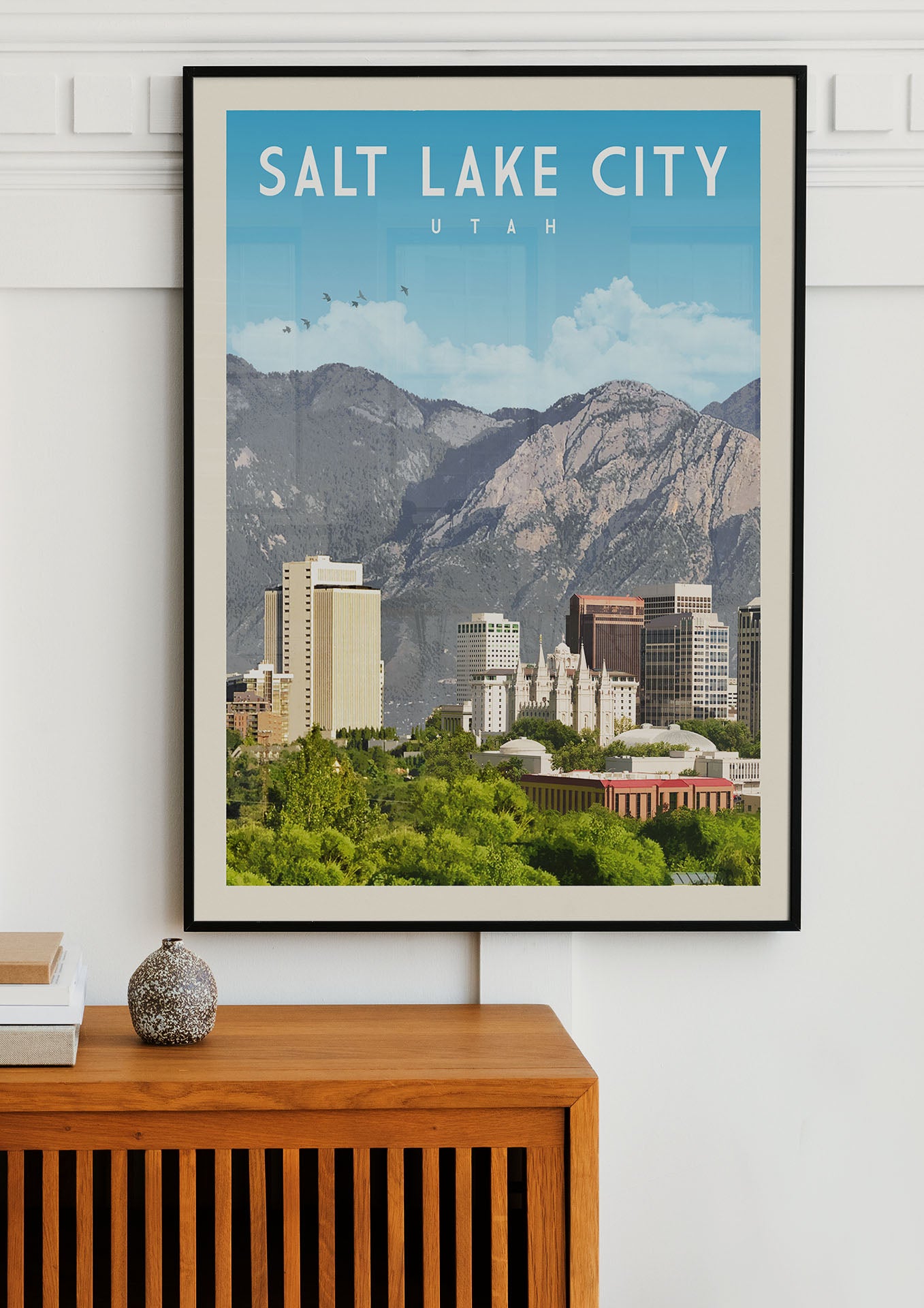 Salt Lake City, Utah - Vintage Travel Poster