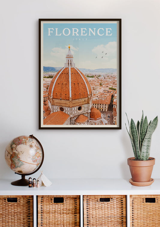Florence, Italy - Vintage Travel Poster
