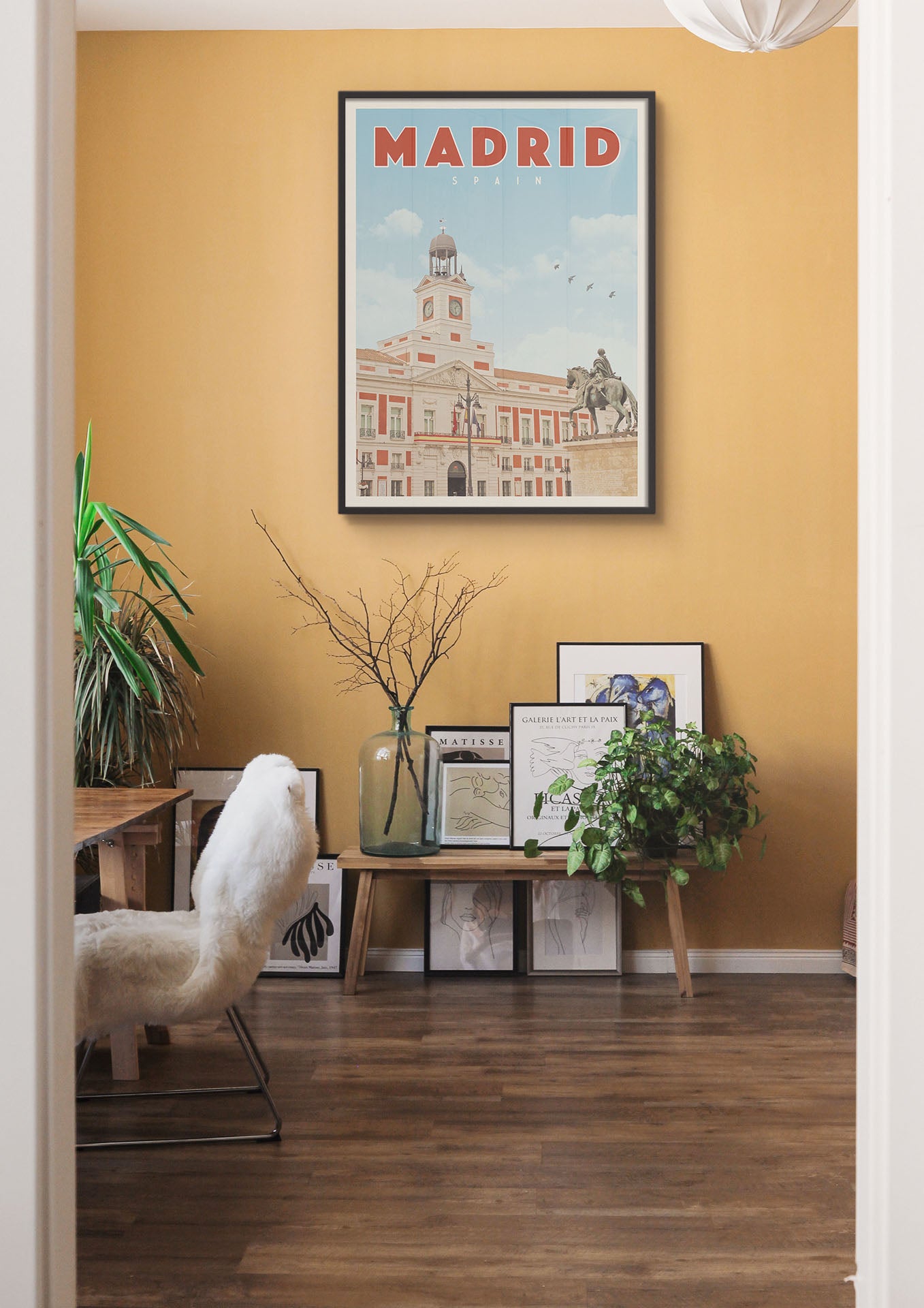 Puerta Del Sol Madrid, Spain - Vintage Travel Poster