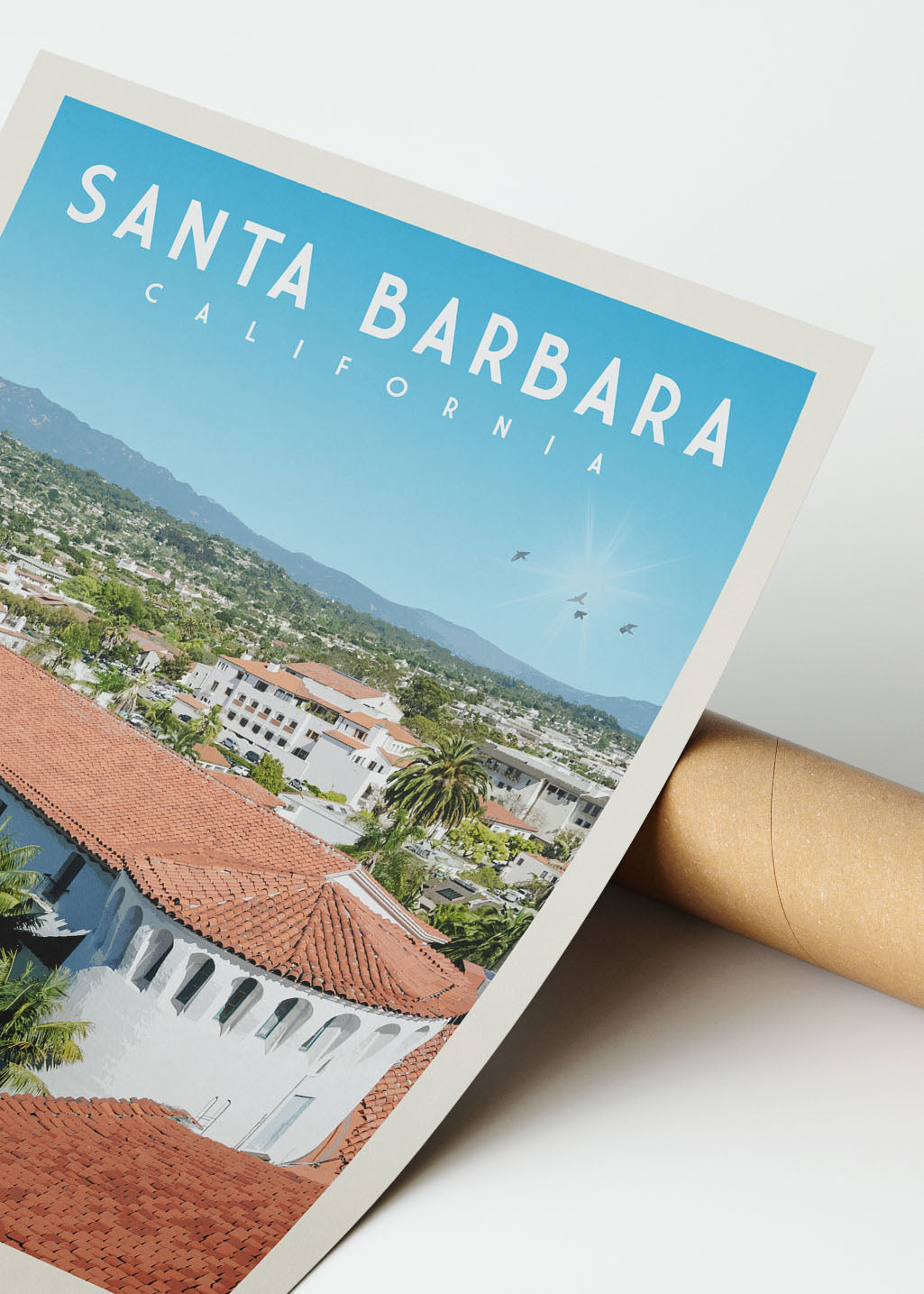 Santa Barbara, California - Vintage Travel Poster