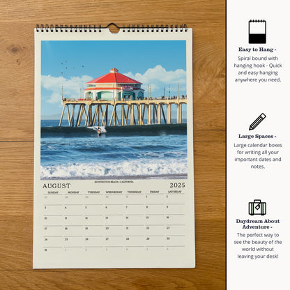 a calendar with a picture of a lighthouse on it