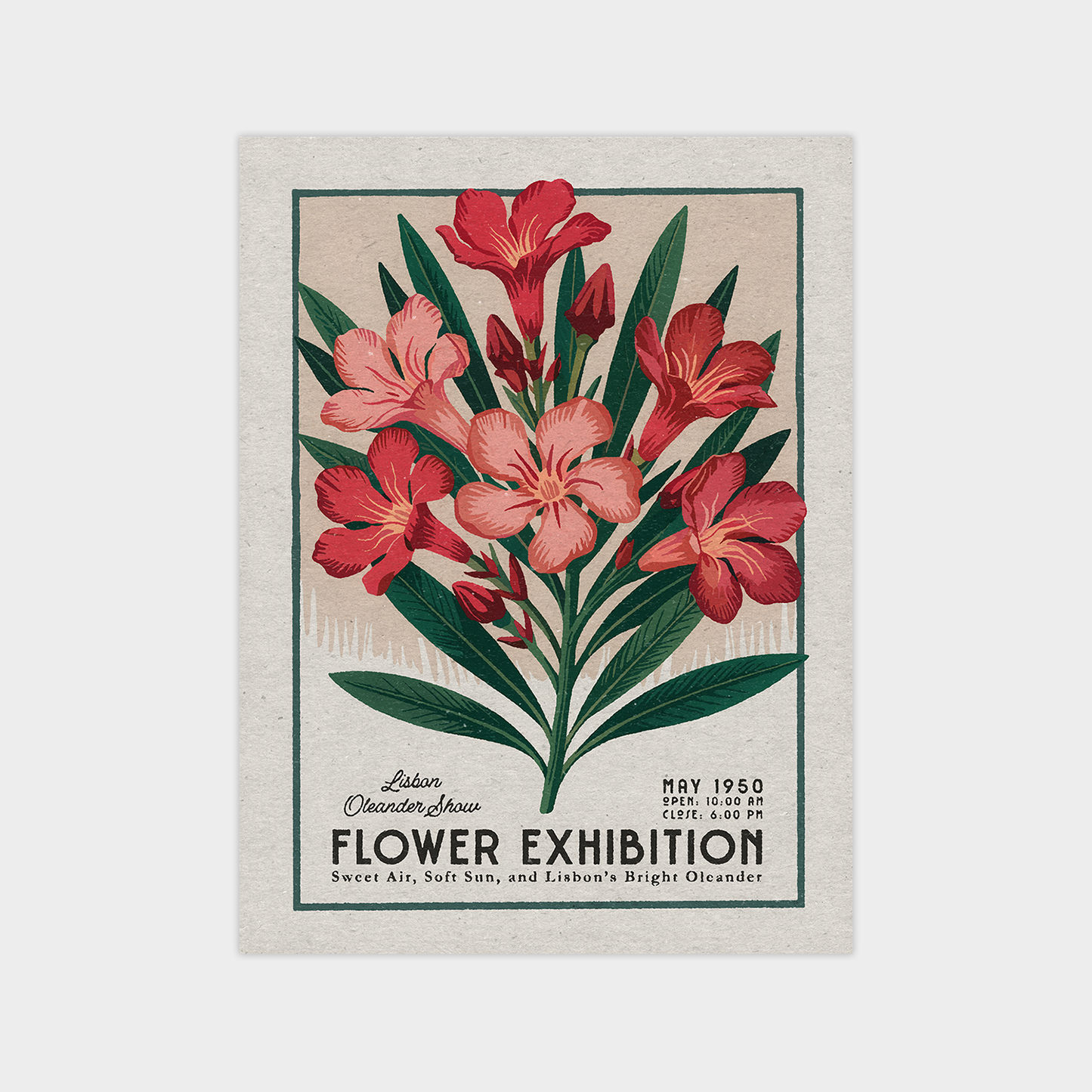 a postcard with a bunch of flowers on it