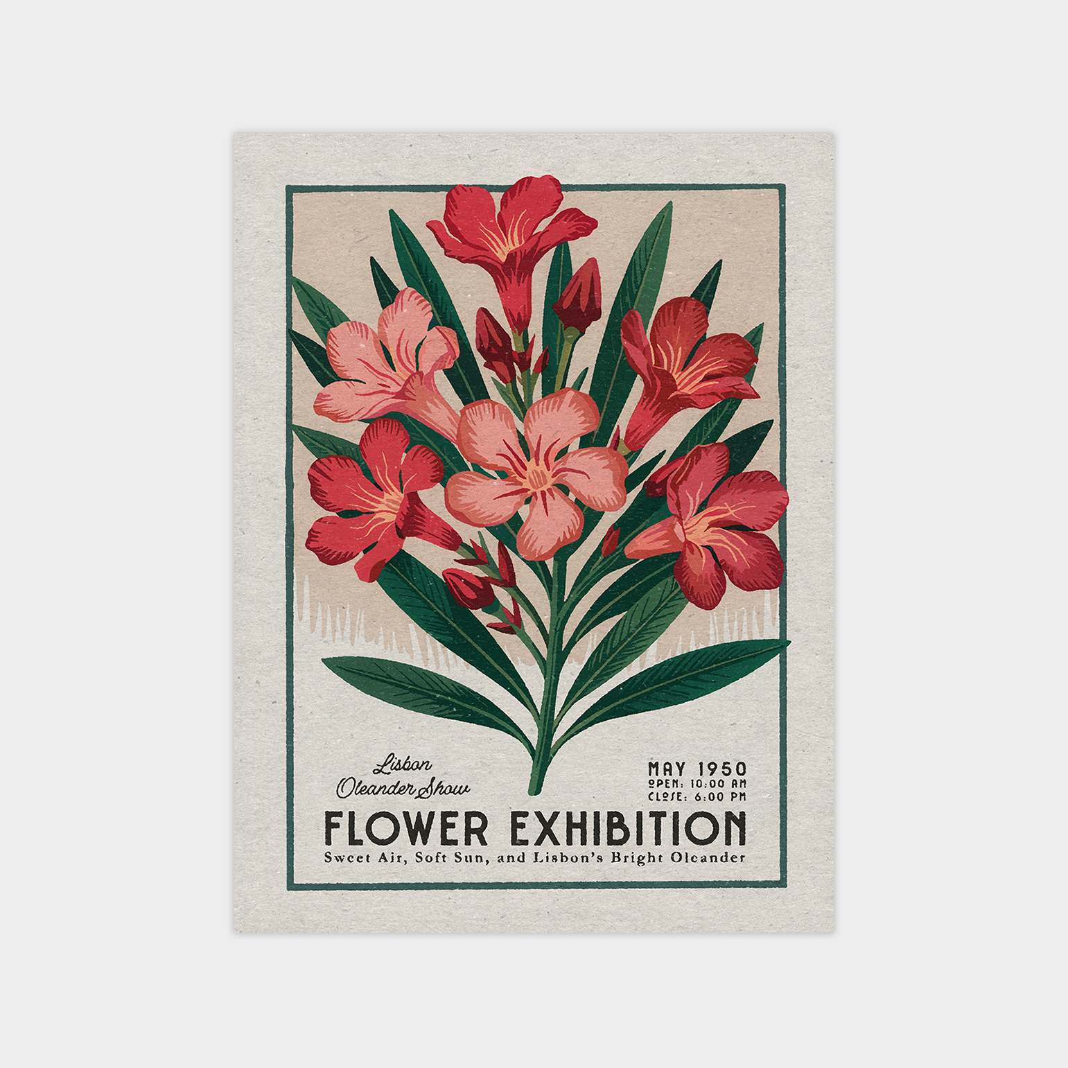 a postcard with a bunch of flowers on it