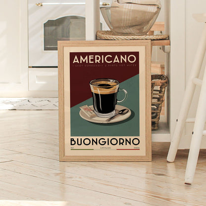 Americano - Vintage Coffee Poster