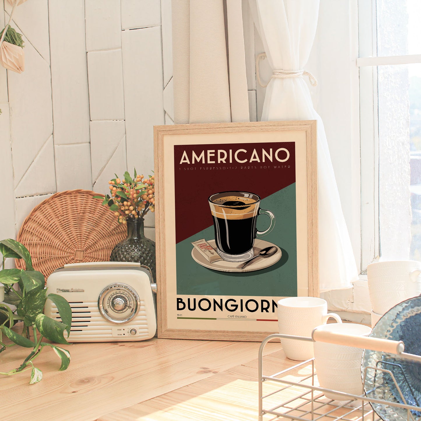 Americano - Vintage Coffee Poster