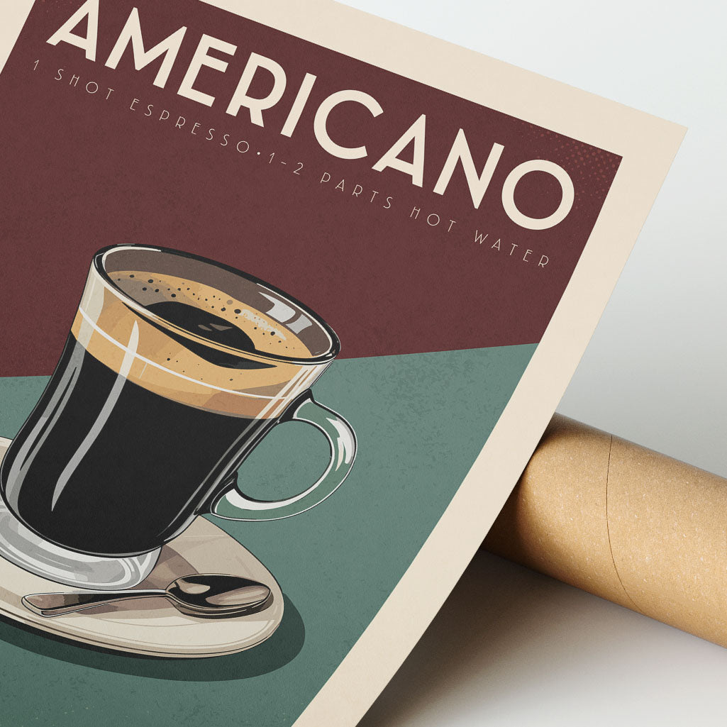 Americano - Vintage Coffee Poster