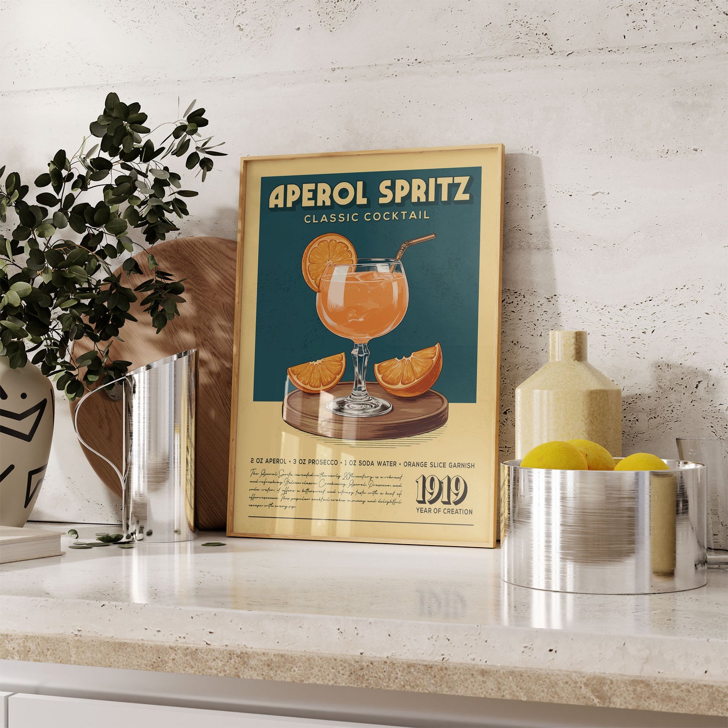 Aperol Spritz - Classic Cocktail Poster