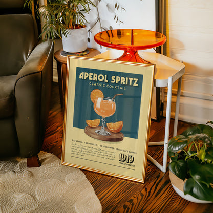 Aperol Spritz - Classic Cocktail Poster