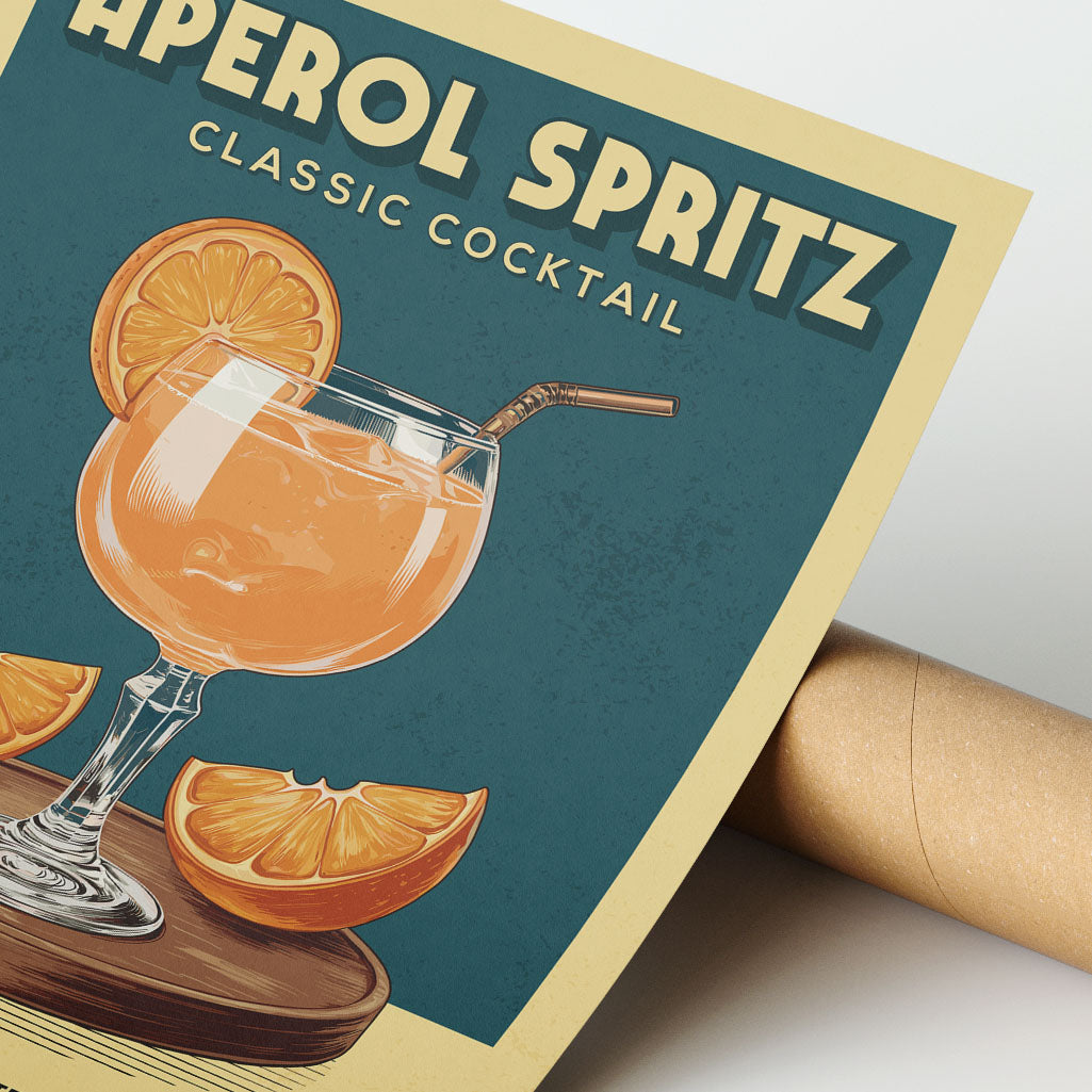 Aperol Spritz - Classic Cocktail Poster