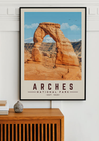 Arches Minimalist National Park Poster