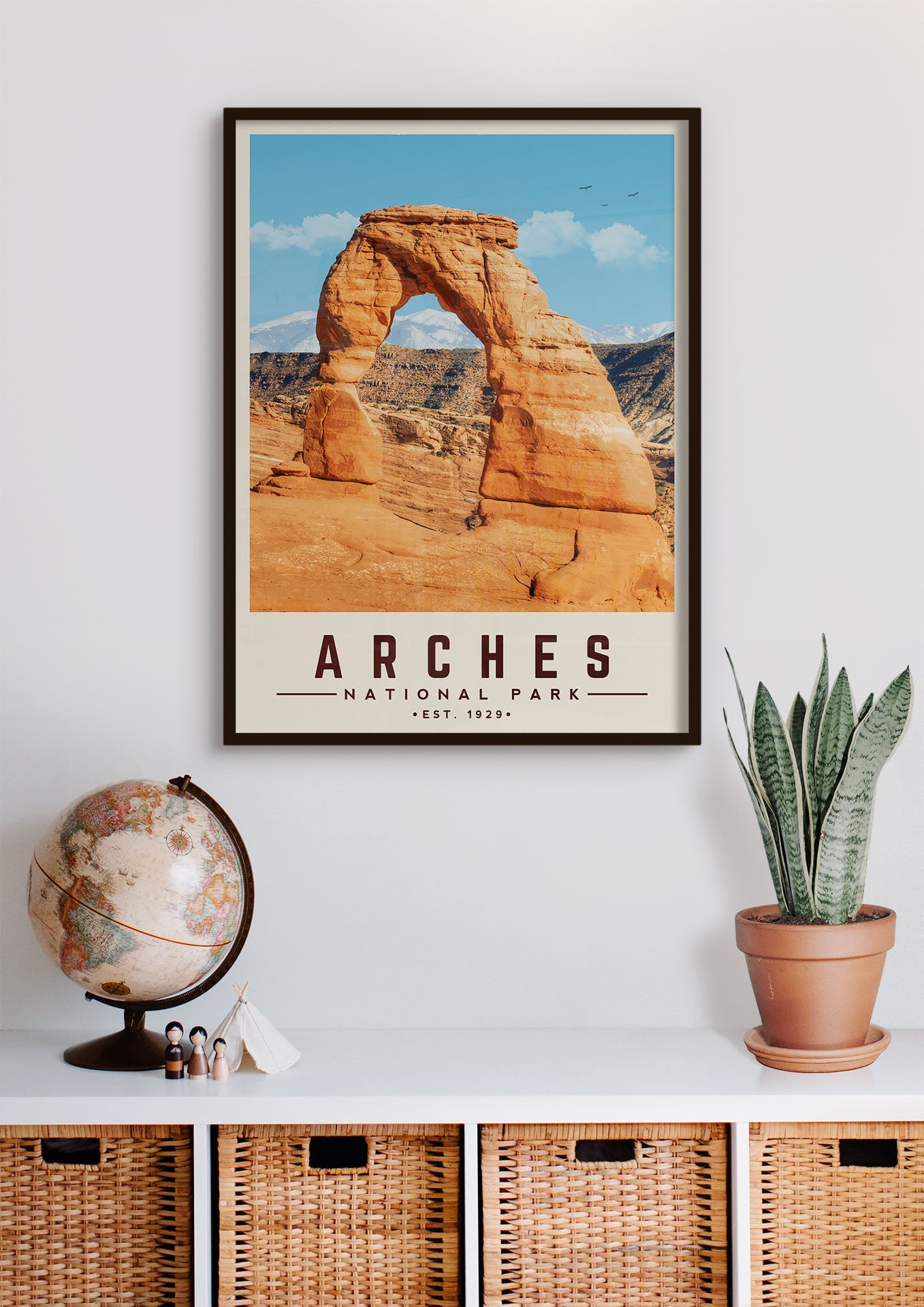 Arches Minimalist National Park Poster