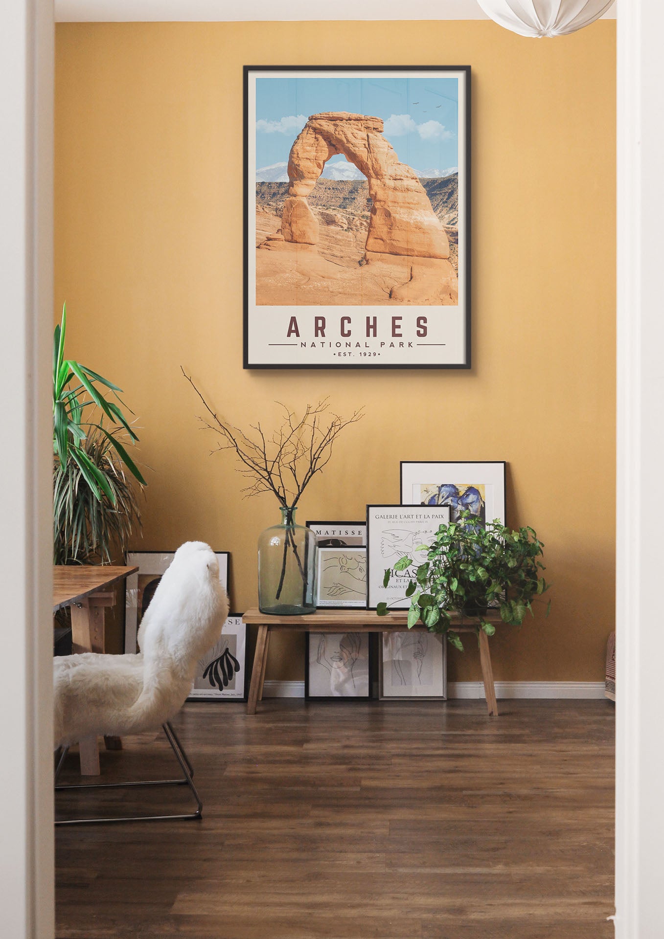 Arches Minimalist National Park Poster