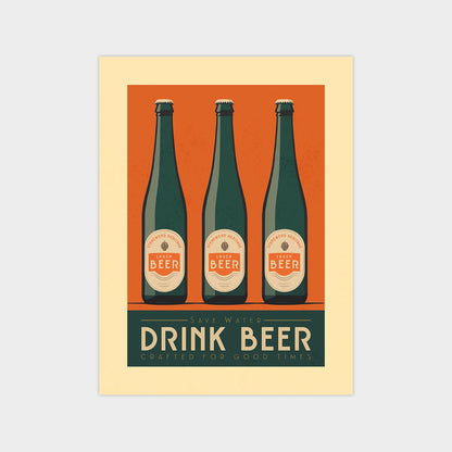 Beer - Vintage Cocktail Poster