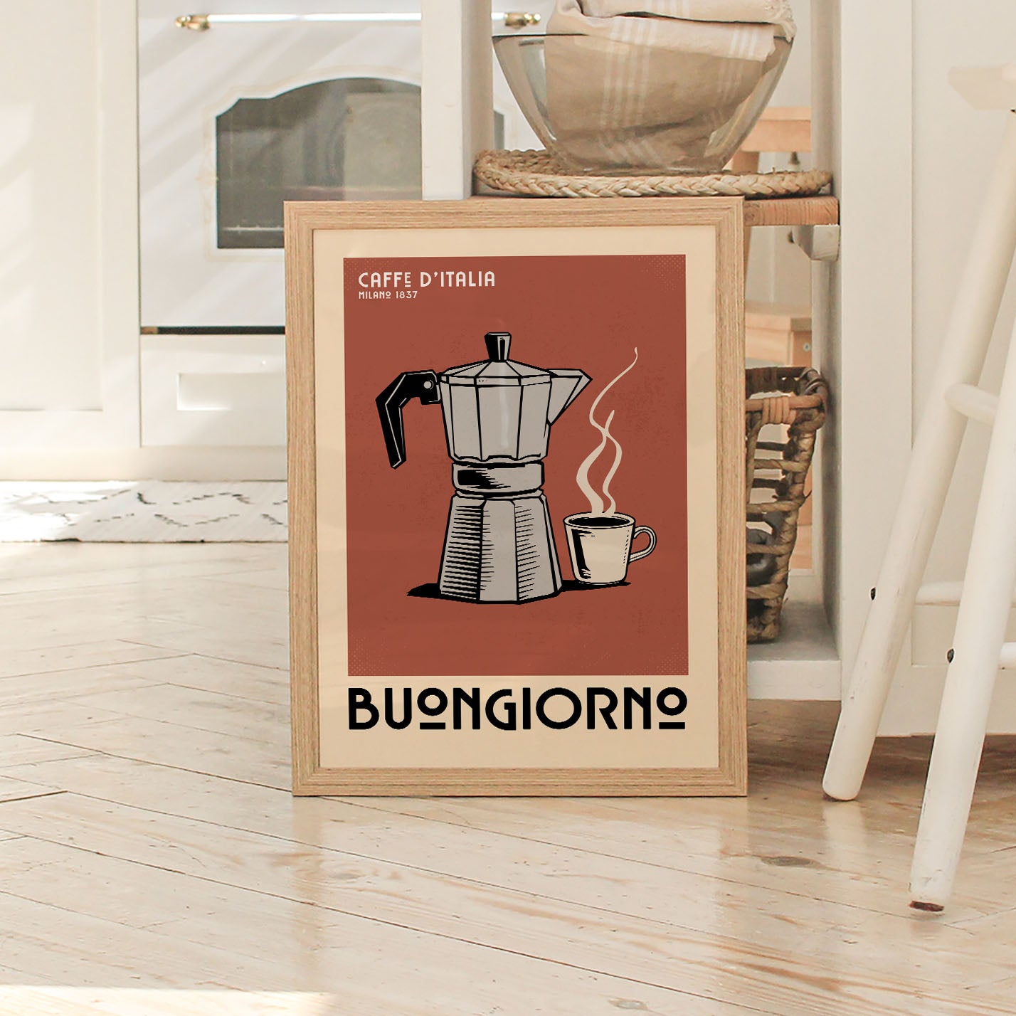 Italian Coffee Maker - Vintage Coffee Poster