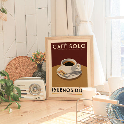 Café Solo - Vintage Coffee Poster