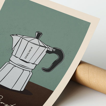 But First Cafecito - Vintage Coffee Poster